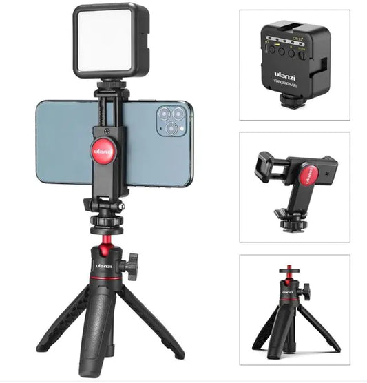 VlogPro™ Mobile Selfie Stick with Built-In LED Fill Light