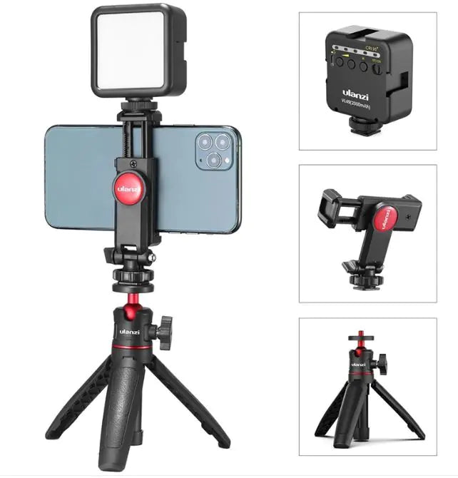 VlogPro™ Mobile Selfie Stick with Built-In LED Fill Light