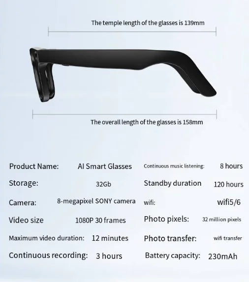 Smart AI HD Camera Glasses 2026 (latest model)