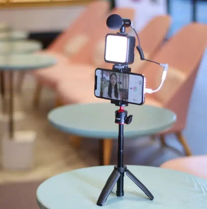 VlogPro™ Mobile Selfie Stick with Built-In LED Fill Light